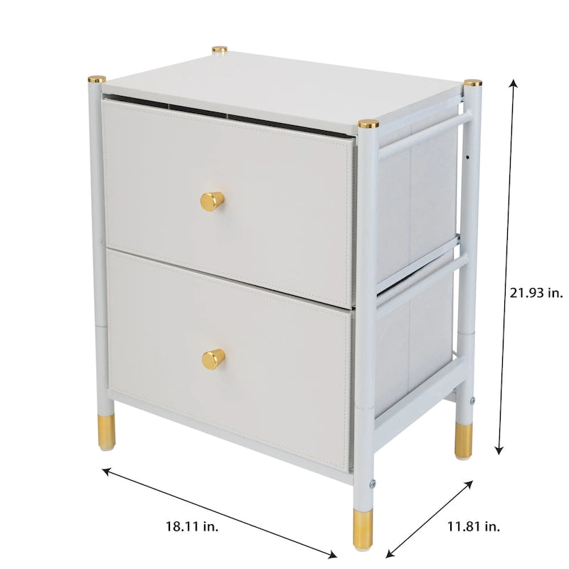 Comodino di lusso con 2 cassetti