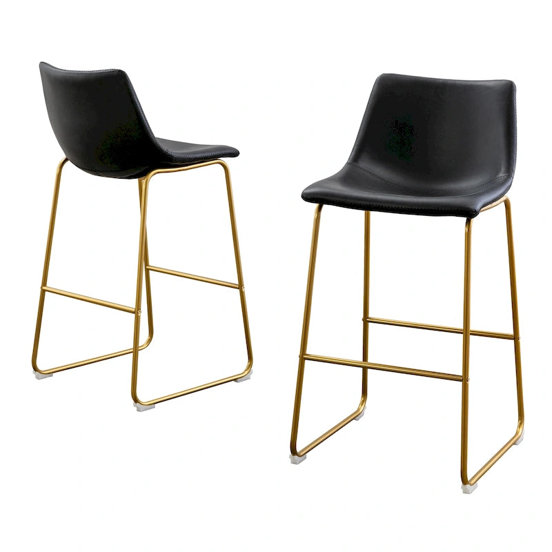 Faux Leather Bar Stool (Set of 2)