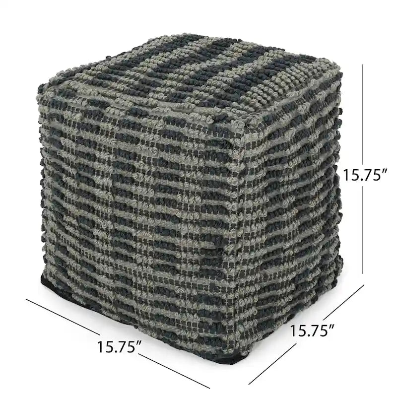 Fabric Cube Pouf