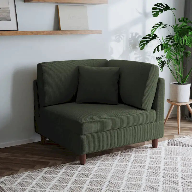 Modułowa sofa sztruksowa o dowolnym układzie i wielu kształtach