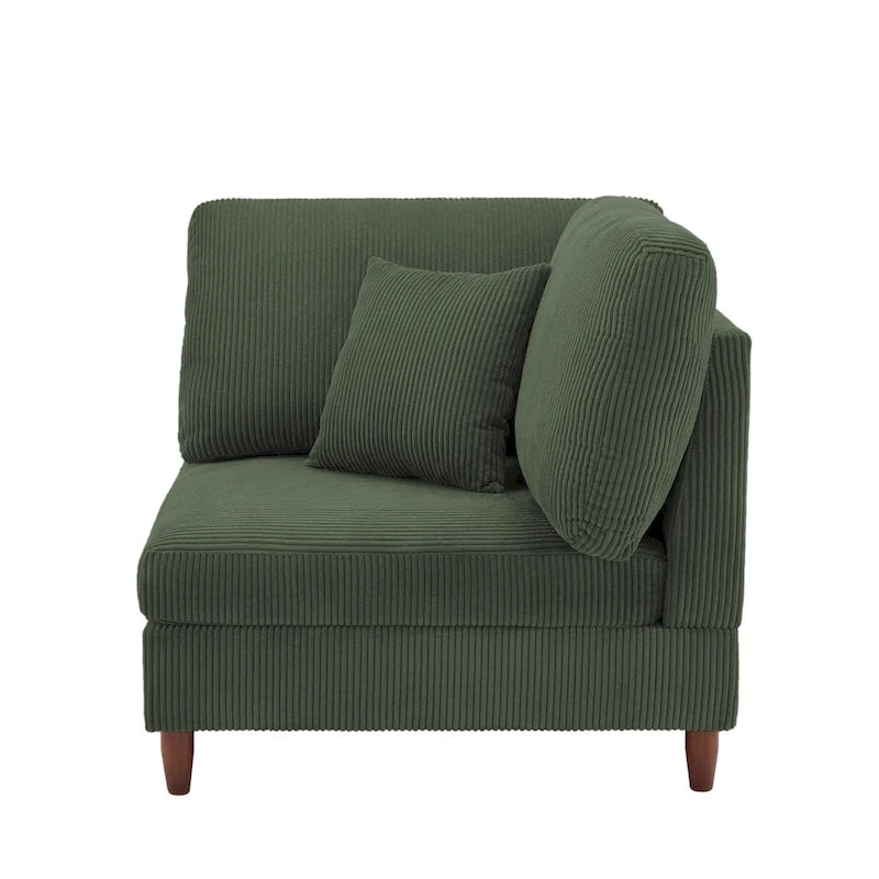 Modułowa sofa sztruksowa o dowolnym układzie i wielu kształtach