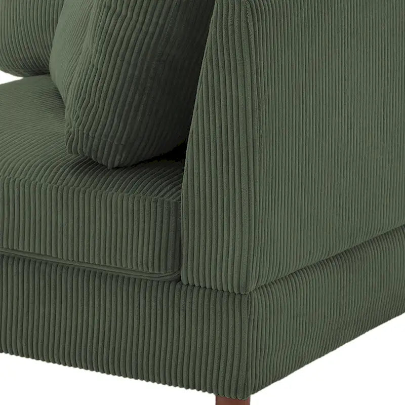 Modułowa sofa sztruksowa o dowolnym układzie i wielu kształtach