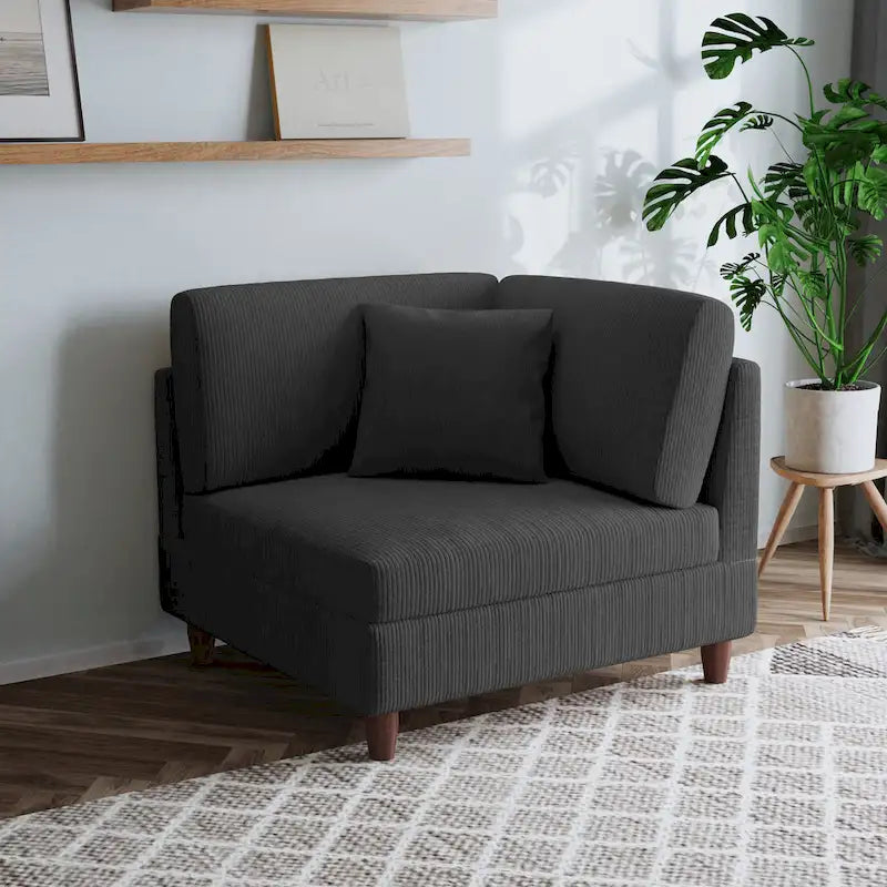 Modułowa sofa sztruksowa o dowolnym układzie i wielu kształtach