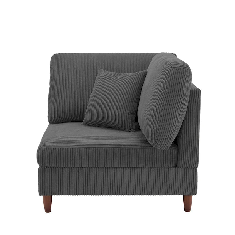 Modułowa sofa sztruksowa o dowolnym układzie i wielu kształtach