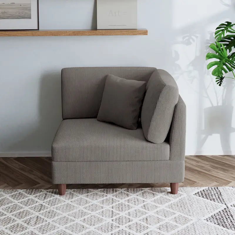 Modułowa sofa sztruksowa o dowolnym układzie i wielu kształtach