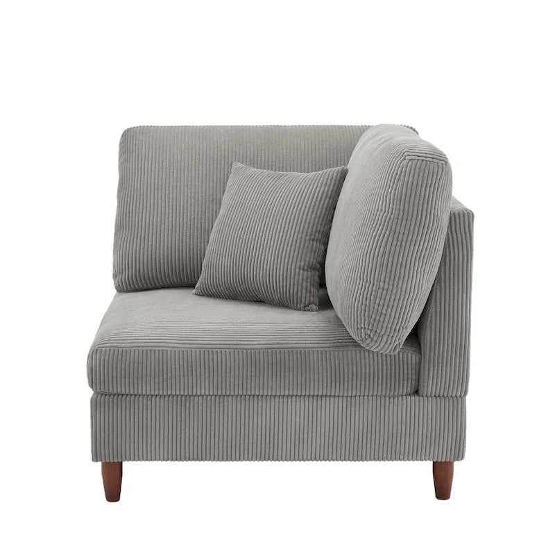 Modułowa sofa sztruksowa o dowolnym układzie i wielu kształtach