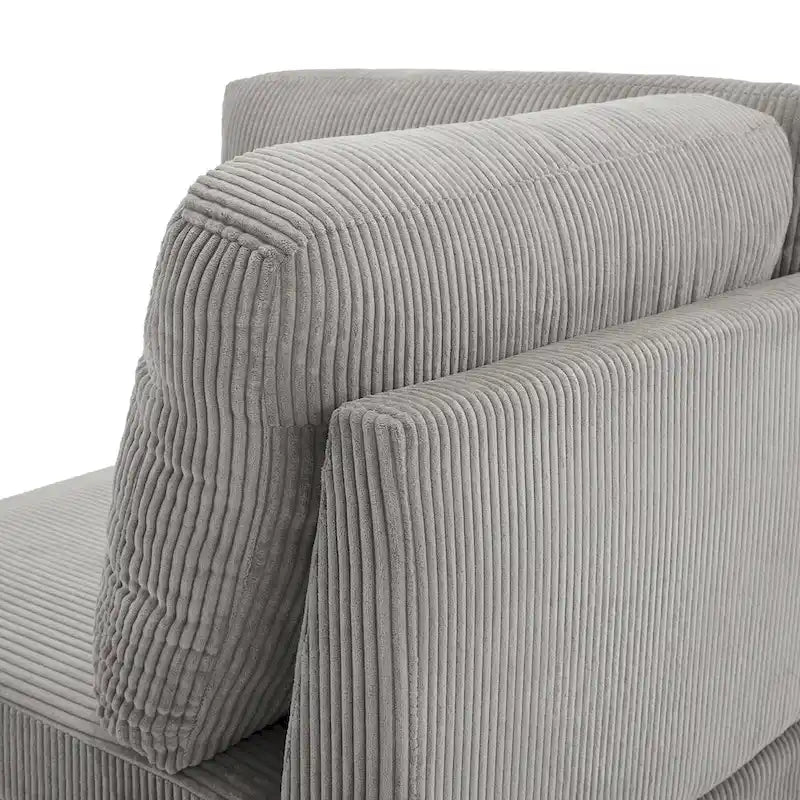 Modułowa sofa sztruksowa o dowolnym układzie i wielu kształtach