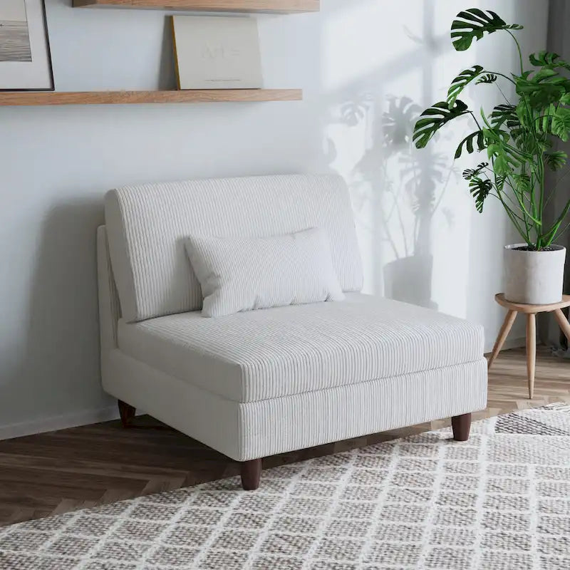 Modułowa sofa sztruksowa o dowolnym układzie i wielu kształtach