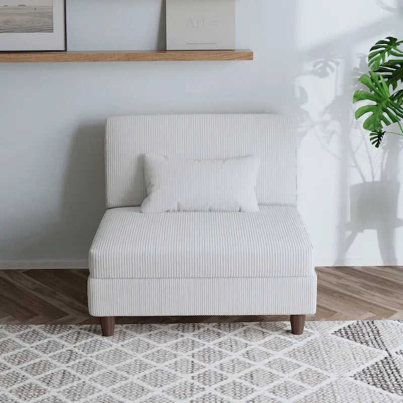 Modułowa sofa sztruksowa o dowolnym układzie i wielu kształtach