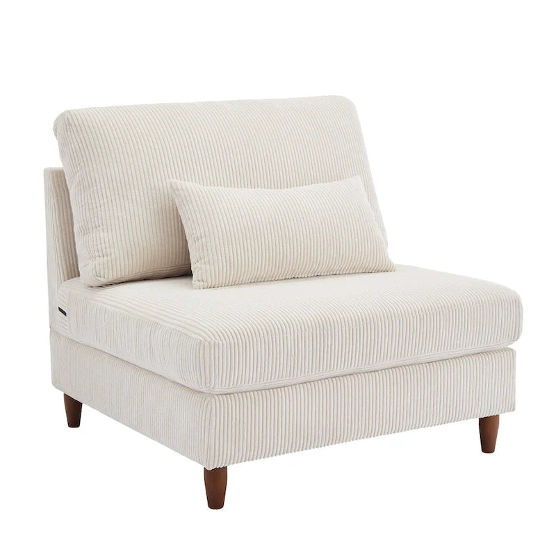 Modułowa sofa sztruksowa o dowolnym układzie i wielu kształtach