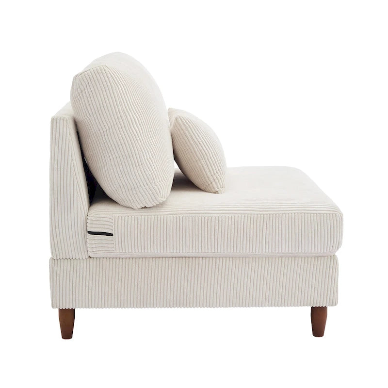 Modułowa sofa sztruksowa o dowolnym układzie i wielu kształtach