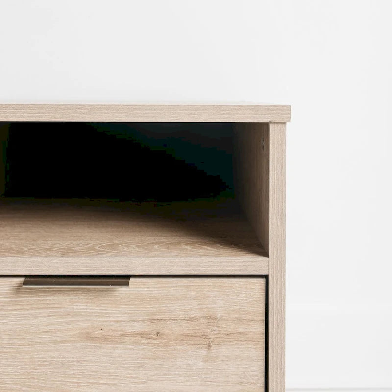 Brown Woodgrain 1-drawer Nightstand