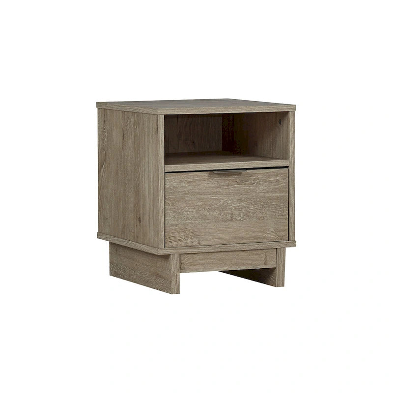 Brown Woodgrain 1-drawer Nightstand