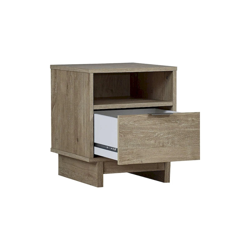 Brown Woodgrain 1-drawer Nightstand