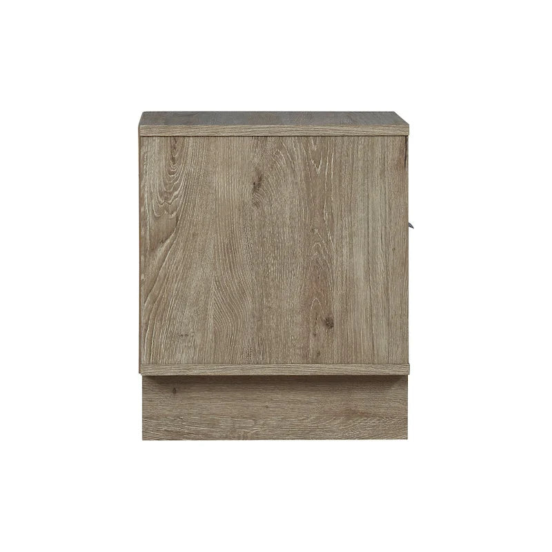 Brown Woodgrain 1-drawer Nightstand