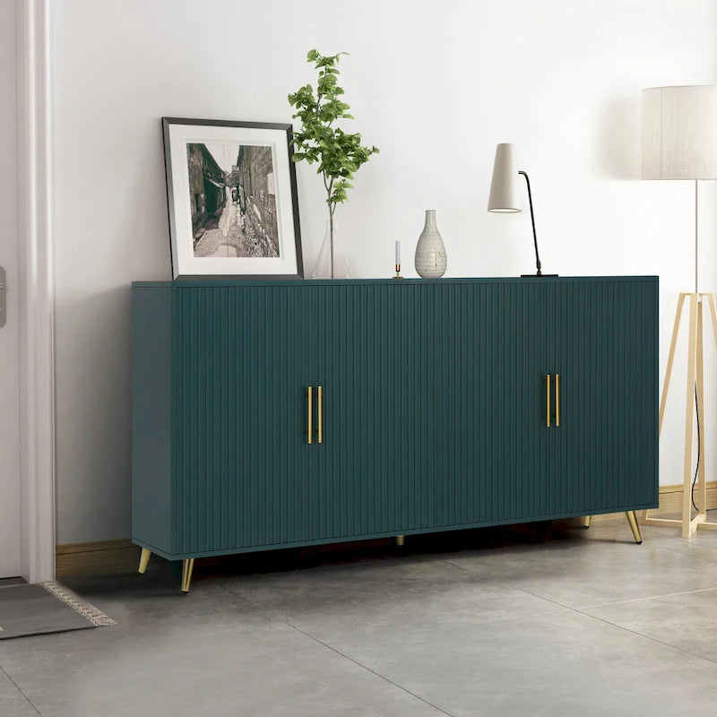 Mobile TV in legno con anta contenitore e ripiani regolabili - 15.70 x 60.00 x 32.30