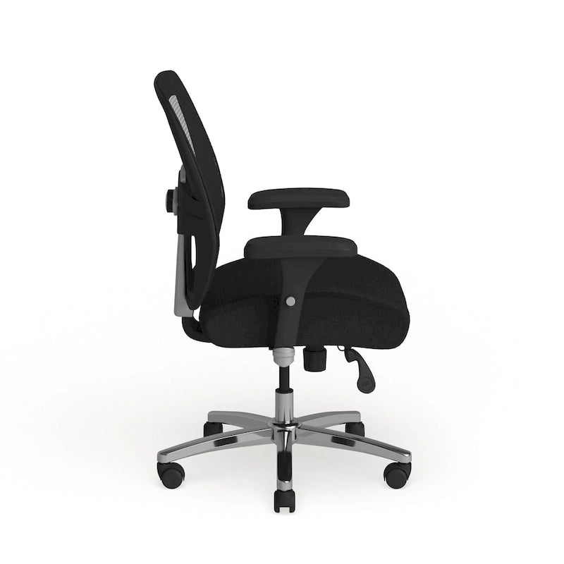 Ergonomiczny fotel biurowy z siatki do intensywnego użytkowania 24/7, dla osób wysokich i o większej wadze, o nośności 500 lb