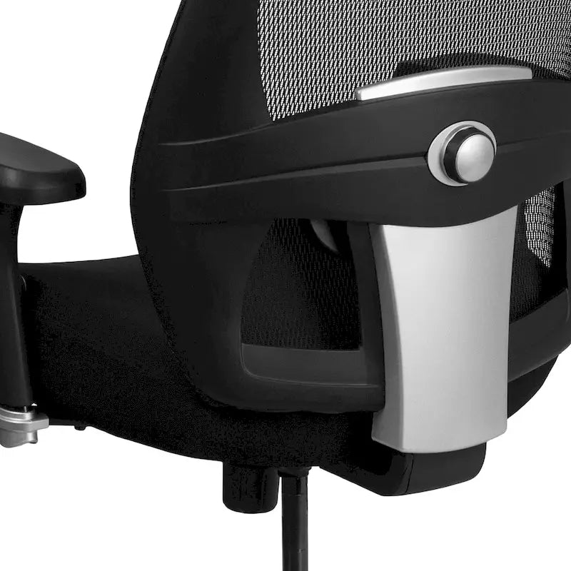 Ergonomiczny fotel biurowy z siatki do intensywnego użytkowania 24/7, dla osób wysokich i o większej wadze, o nośności 500 lb