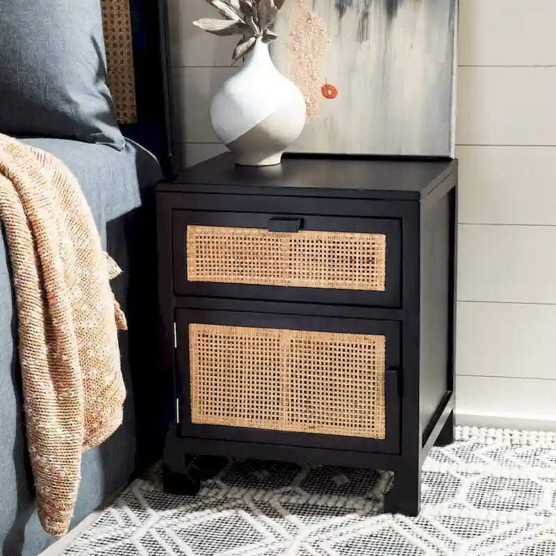 Comodino stile costiero con 1 cassetto e 1 anta