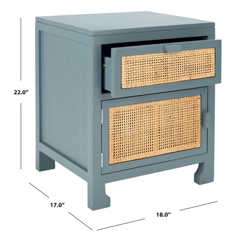 Comodino stile costiero con 1 cassetto e 1 anta