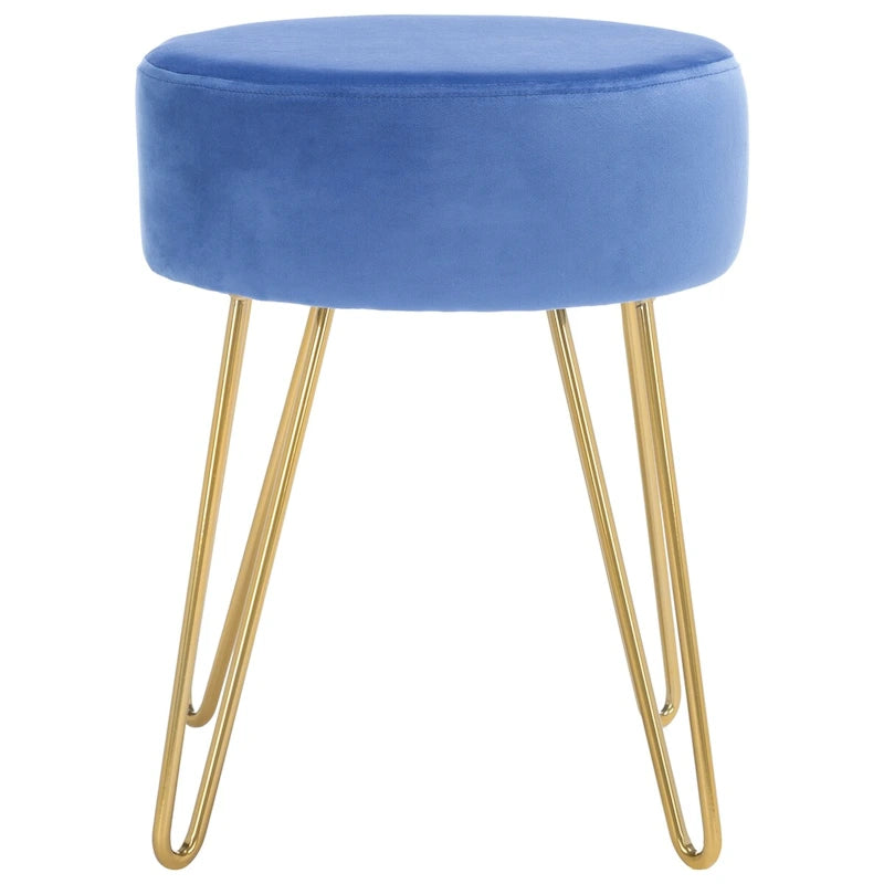 Pouf rotondo con gambe a forcina