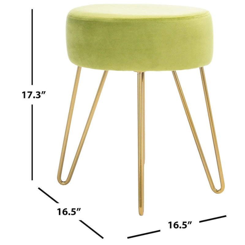 Pouf rotondo con gambe a forcina