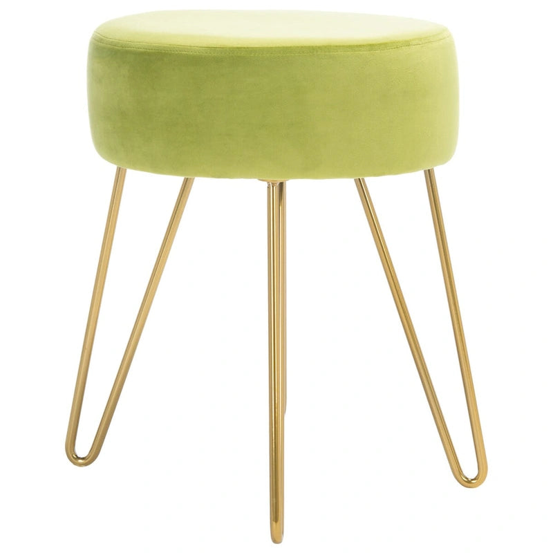 Pouf rotondo con gambe a forcina