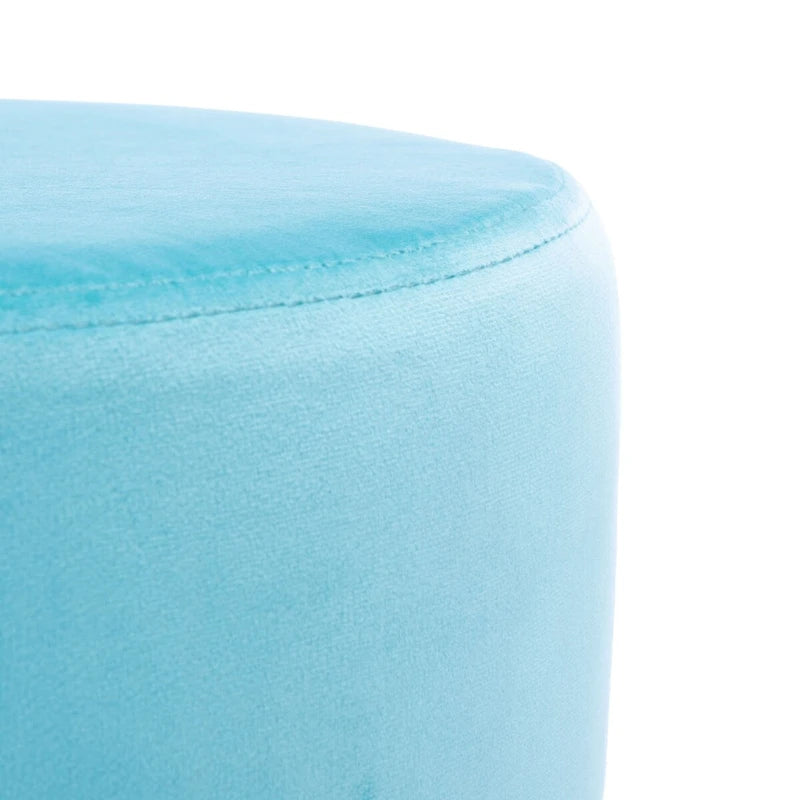 Pouf rotondo con gambe a forcina