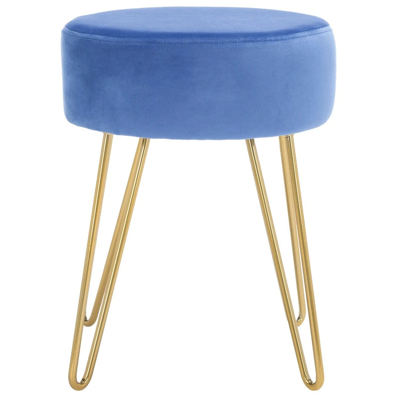 Pouf rotondo con gambe a forcina