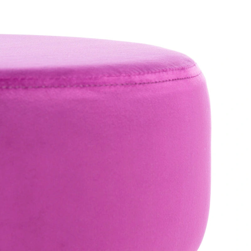 Pouf rotondo con gambe a forcina