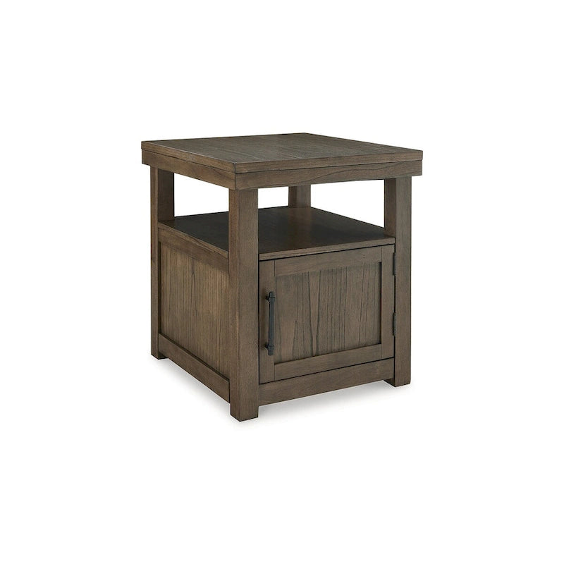 Brązowy stolik boczny - 24W x 26D x 26,63H