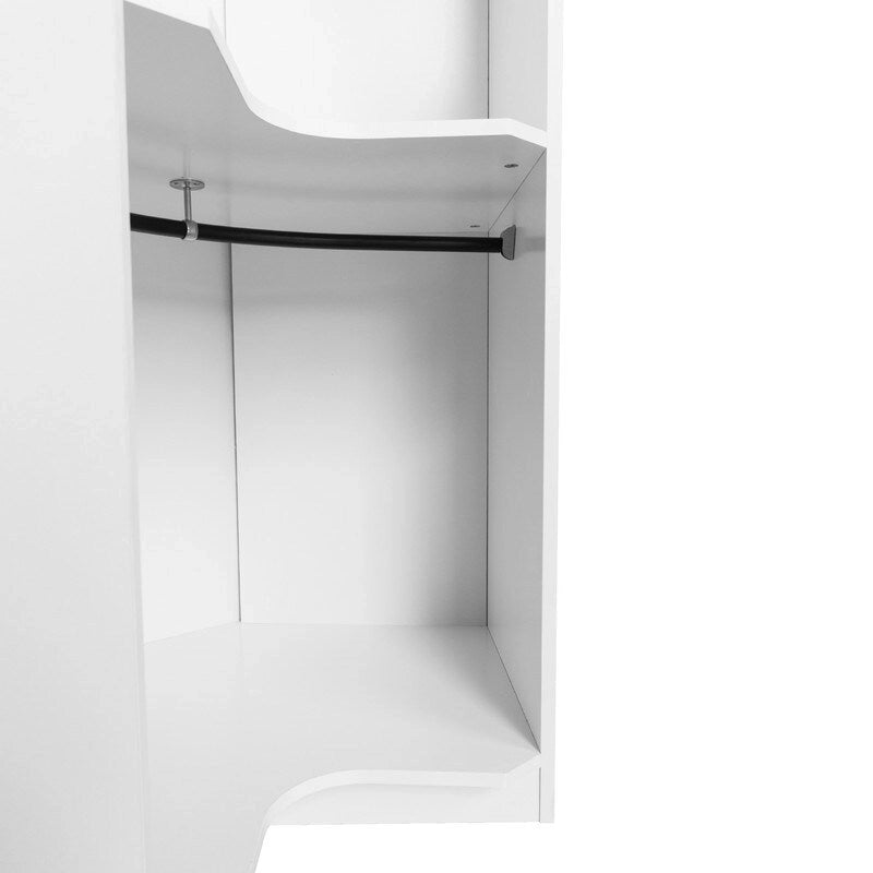 Polygon Corner Wardrobe Hanging Storage Closet Cabinet