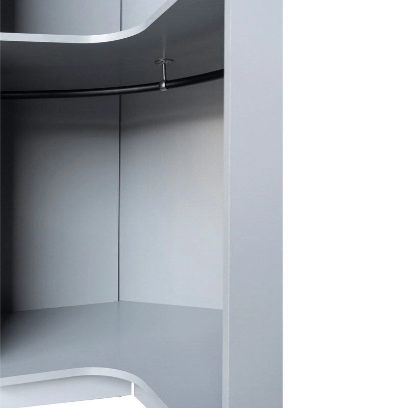 Polygon Corner Wardrobe Hanging Storage Closet Cabinet