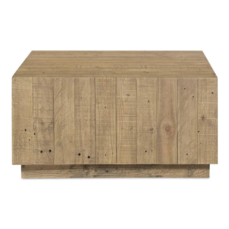 NADAAL STUDIOS Niall, Square Wooden Coffee Table, Brown - 31.5 X 31.5 X 16
