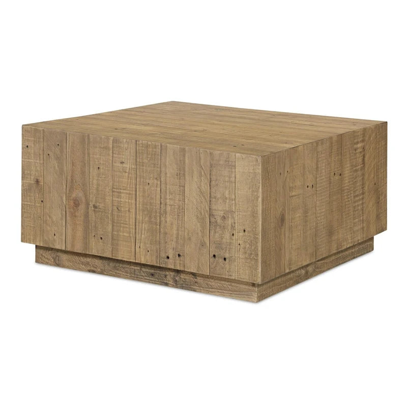 Kwadratowy drewniany stolik kawowy, brązowy - 31,5 X 31,5 X 16