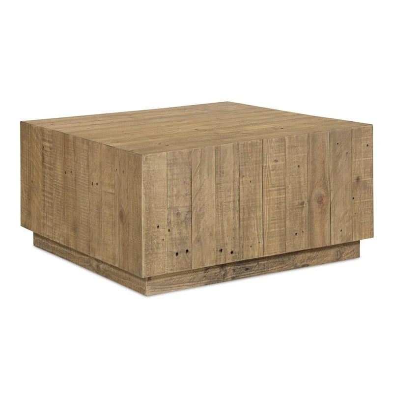 Kwadratowy drewniany stolik kawowy, brązowy - 31,5 X 31,5 X 16